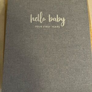 Hello Baby Your First Years Memory Book - Gray